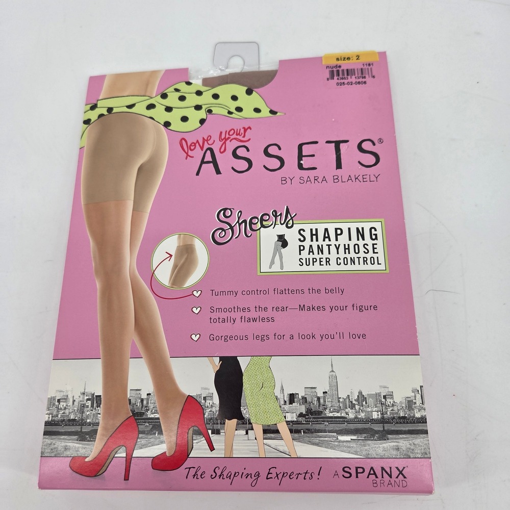 Love Your Assets Spanx Sheers Shaping Pantyhose Super Control Nude Size 2 1181